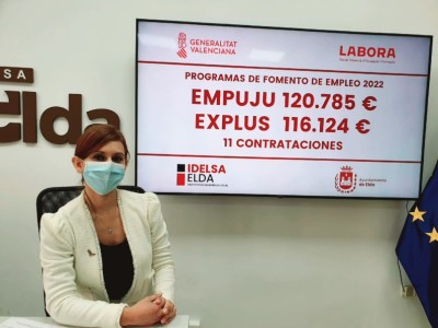 El Ayuntamiento de Elda solicita a la Generalitat más de 236.000 euros de los programas EMPUJU y EXPLUS para la contratación de 11 personas